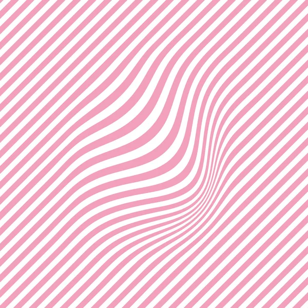 Líneas onduladas curvas. Patrón rosa con rayas que fluyen. Fondo óptico minimalista. Plantilla de diseño vectorial. — Vector de stock