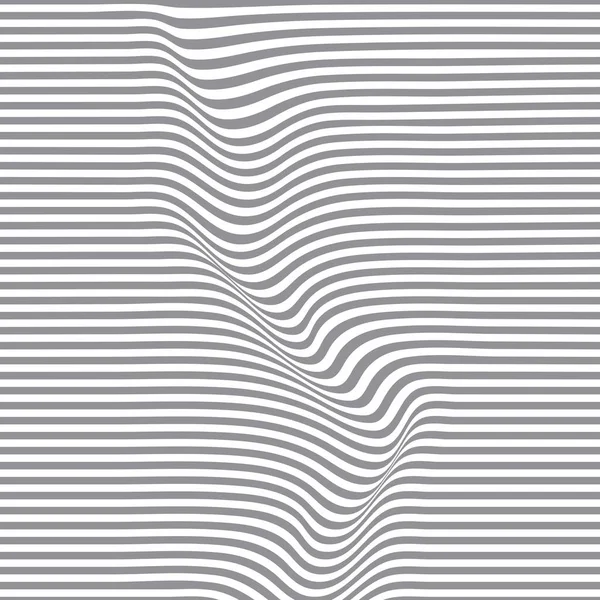 Líneas onduladas curvas. Patrón monocromo con rayas que fluyen. Fondo abstracto moderno. Plantilla de diseño minimalista vectorial. — Vector de stock