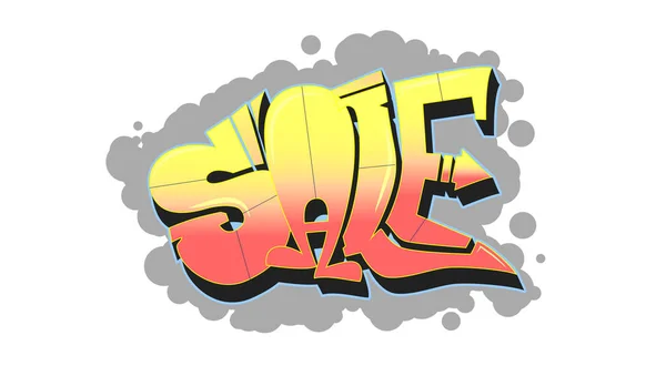 Sale. Lettering in the style of street graffiti — Stok Vektör