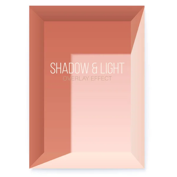 Box with shadow. Studio for product display. Vector poster on white. — Stock Vector