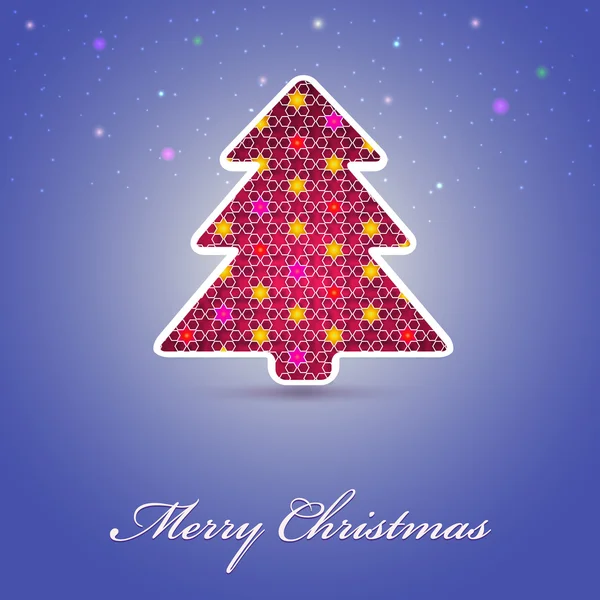 Cartes de Noël avec arbre de fête — Image vectorielle