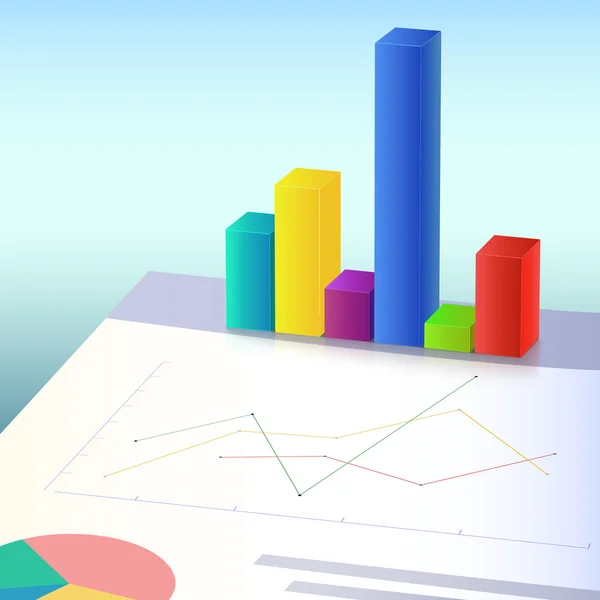 Financial charts and graphs — Stock Vector