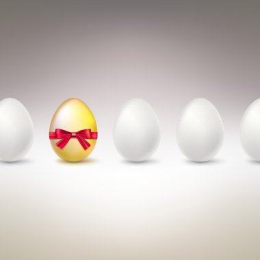 Altın yumurta. Fark, benzersiz kavram görüntü.