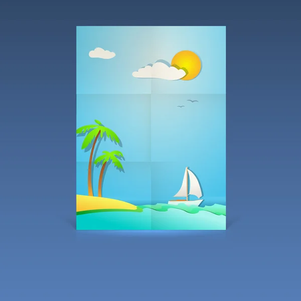 Zomer vakantie poster. — Stockvector