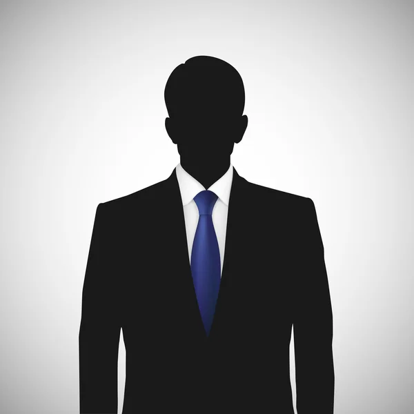 Bilinmeyen kişi siluet whith mavi kravat