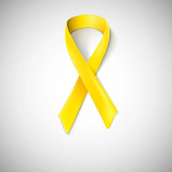 Yellow ribbon loop. — Stock Vector