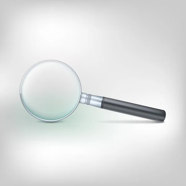 Magnifying glass, photo-realistic vector illustration — Stock Vector