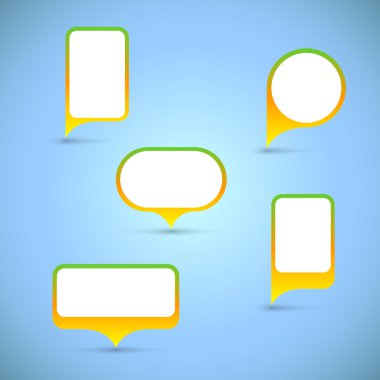 renk konuşma balonu.