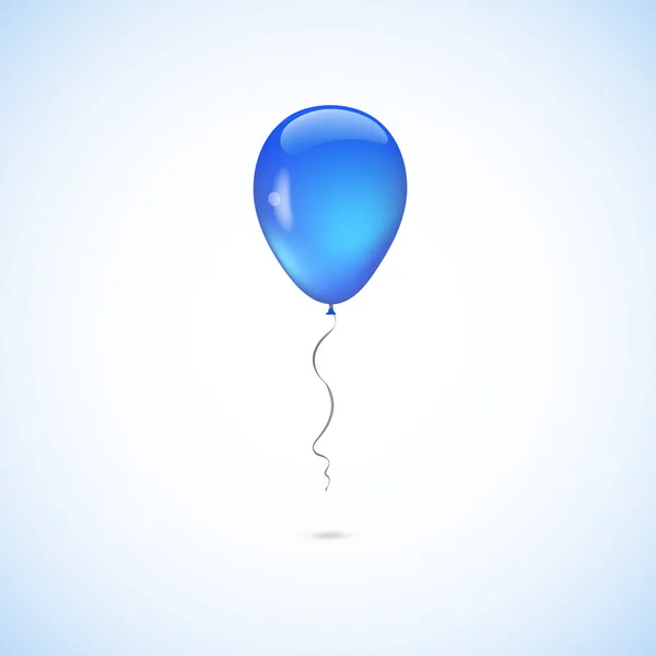 Balão azul isolado no fundo branco —  Vetores de Stock