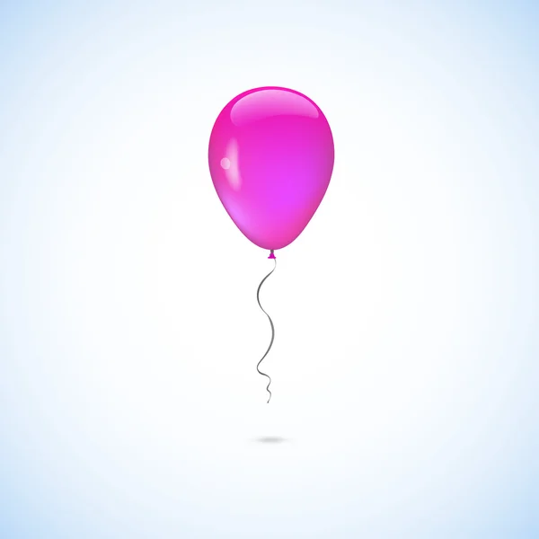 Ballon rose isolé sur fond blanc — Image vectorielle