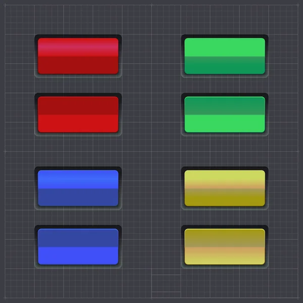 Conjunto de botones de colores. Elemento Web . — Vector de stock