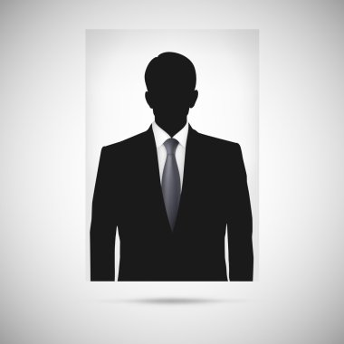 Profil resmi whith kravat. Bilinmeyen kişi siluet