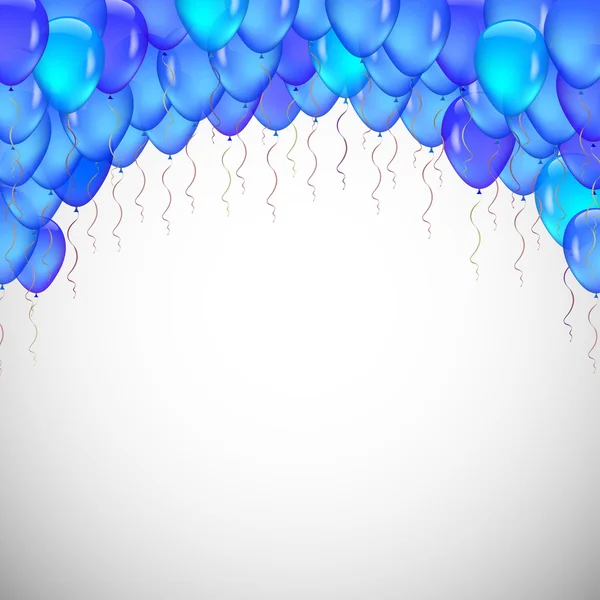 Achtergrond van blauwe ballonnen. — Stockvector