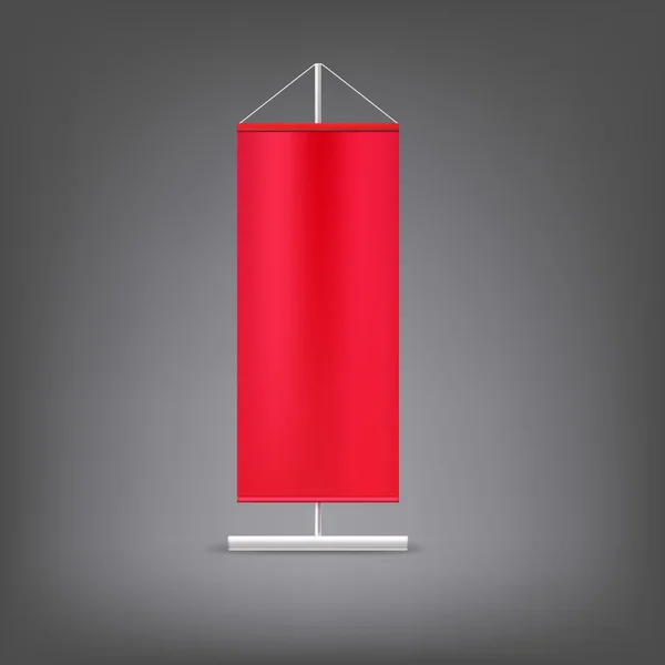 Röd reklam stativ. Tom vektor illustration. — Stock vektor