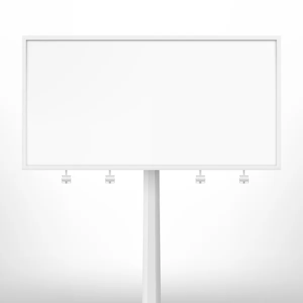 Blank white billboard, vector illustration. — Stock Vector