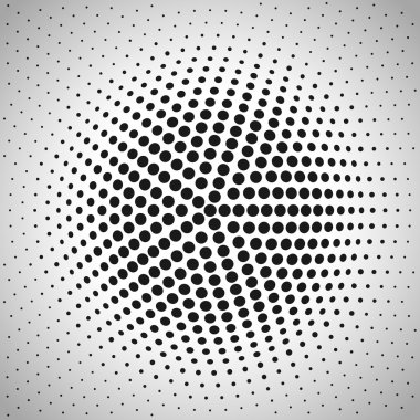 Radial halftone background. clipart