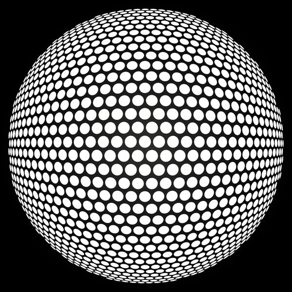 Esfera de meio-tom pontilhada . —  Vetores de Stock