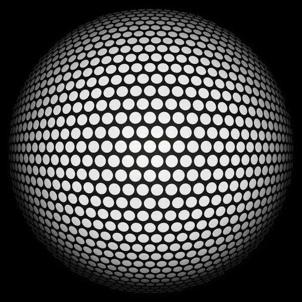 Точечная полутоновая сфера . — стоковый вектор