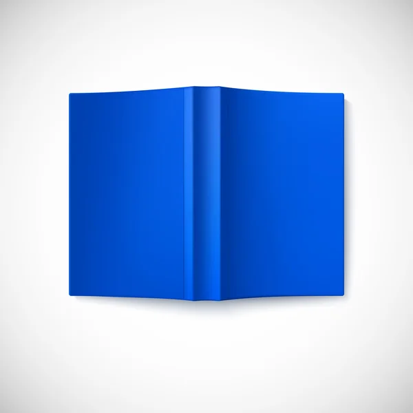 Open blank book cover, top view. — Stock Vector