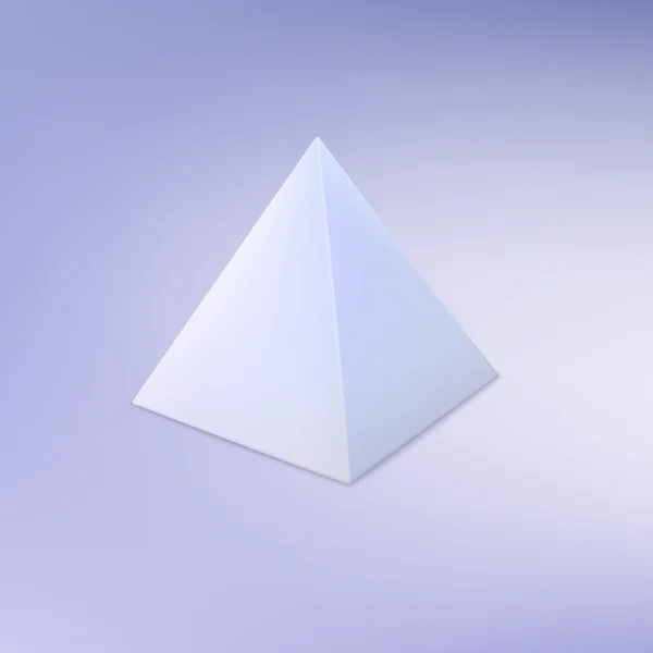 Pirâmide, forma geométrica básica . — Vetor de Stock