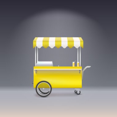 Satılık limonata için sarı sepeti.