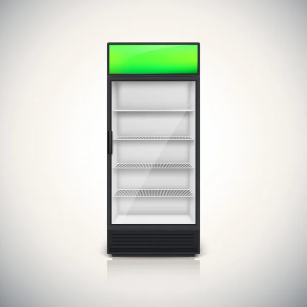 Lednička s prosklenými dveřmi. — Stockový vektor
