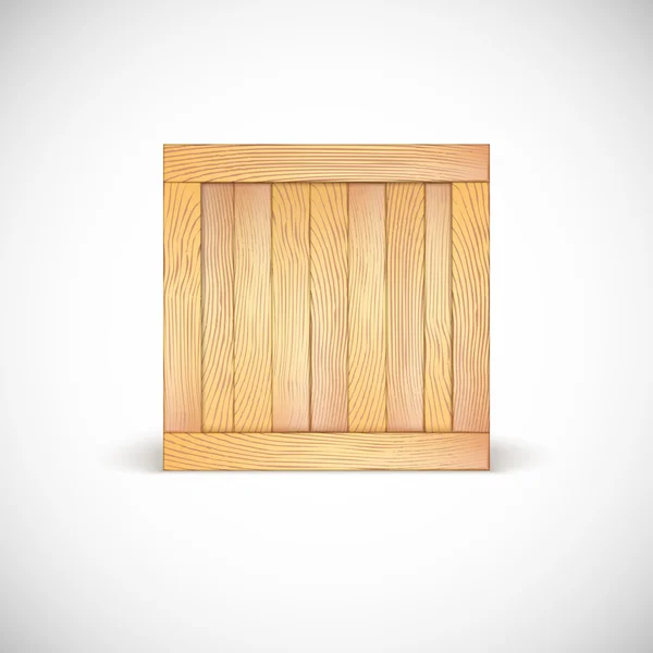 Wooden box isolated — Stock Vector