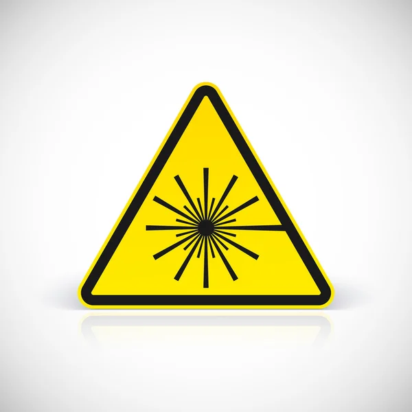 Laser gevaar waarschuwingsbord. — Stockvector