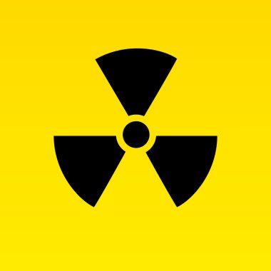 Radyasyon tehlikesi simge vektör.