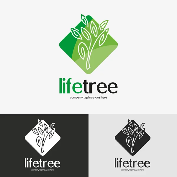 Yeşil ağaç logosu.