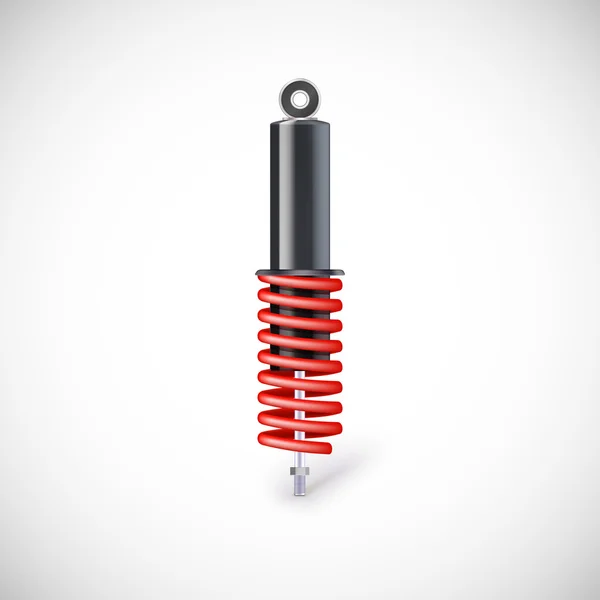 Car shock absorber and spring. — Stock Vector