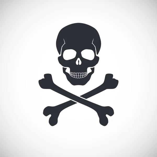 Skull and crossbones teken. — Stockvector