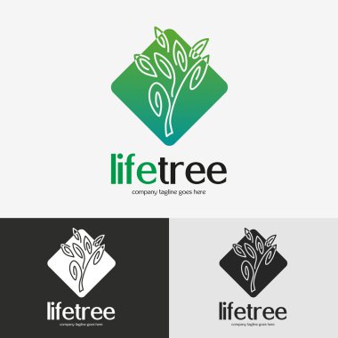 Yeşil ağaç logosu.