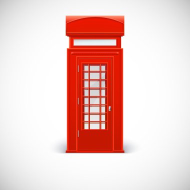 Telephone box, Londone style. clipart