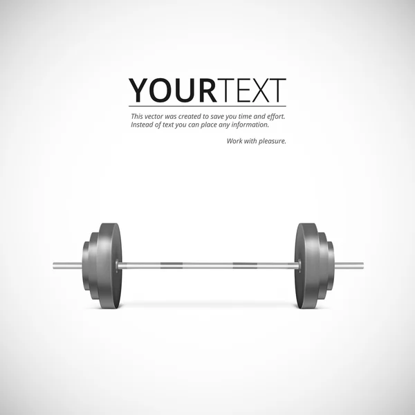 Metal barbell. — Stock Vector