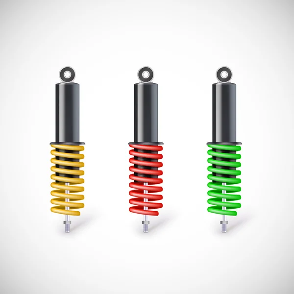 Car shock absorber and spring. — Stock Vector