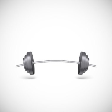 Metal barbell. clipart