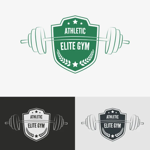 Concepto de logo de gimnasio atlético . — Vector de stock