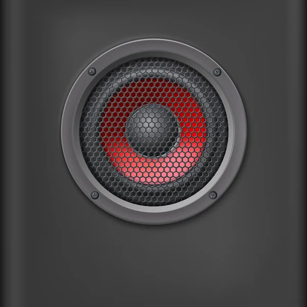 Haut-parleur sonore avec grille . — Image vectorielle