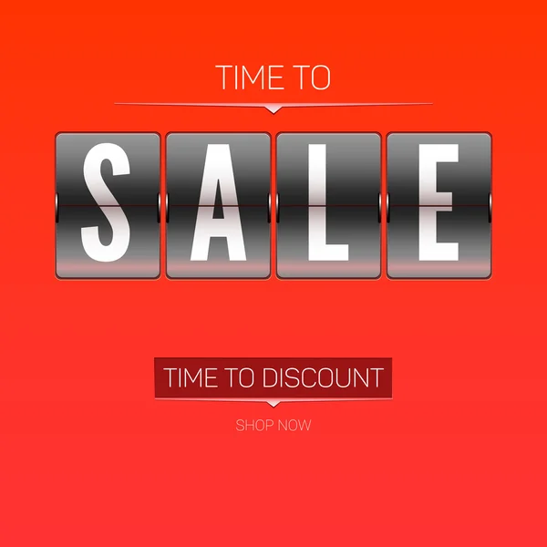 Time to discounts. — Stock Vector