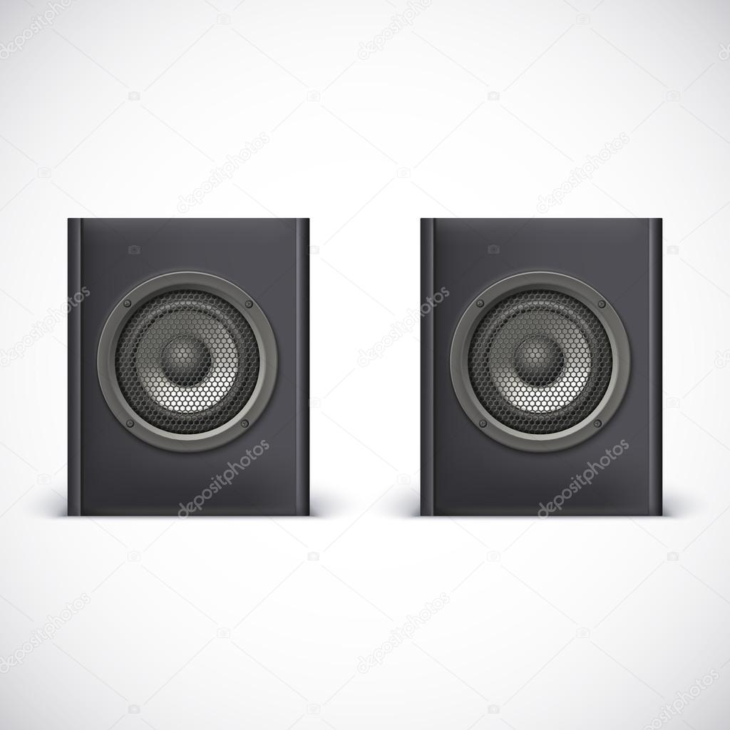 Speakers isolated on white