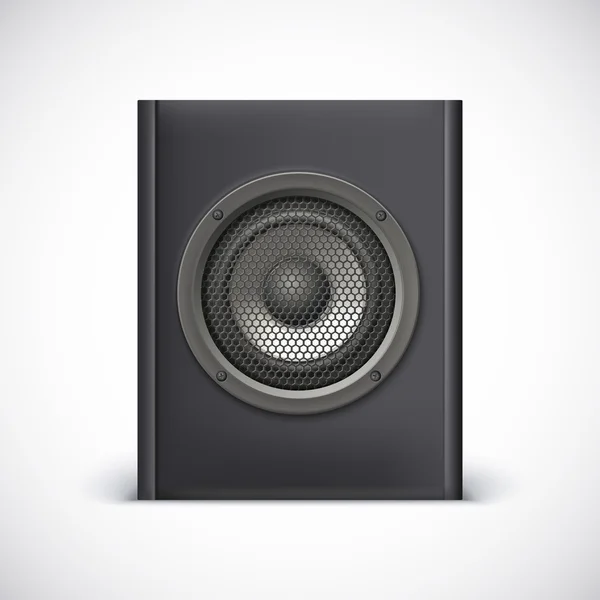 Black sound speaker — Stock Vector