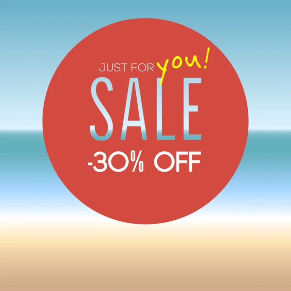 Summer sale with percentage — Stock Vector