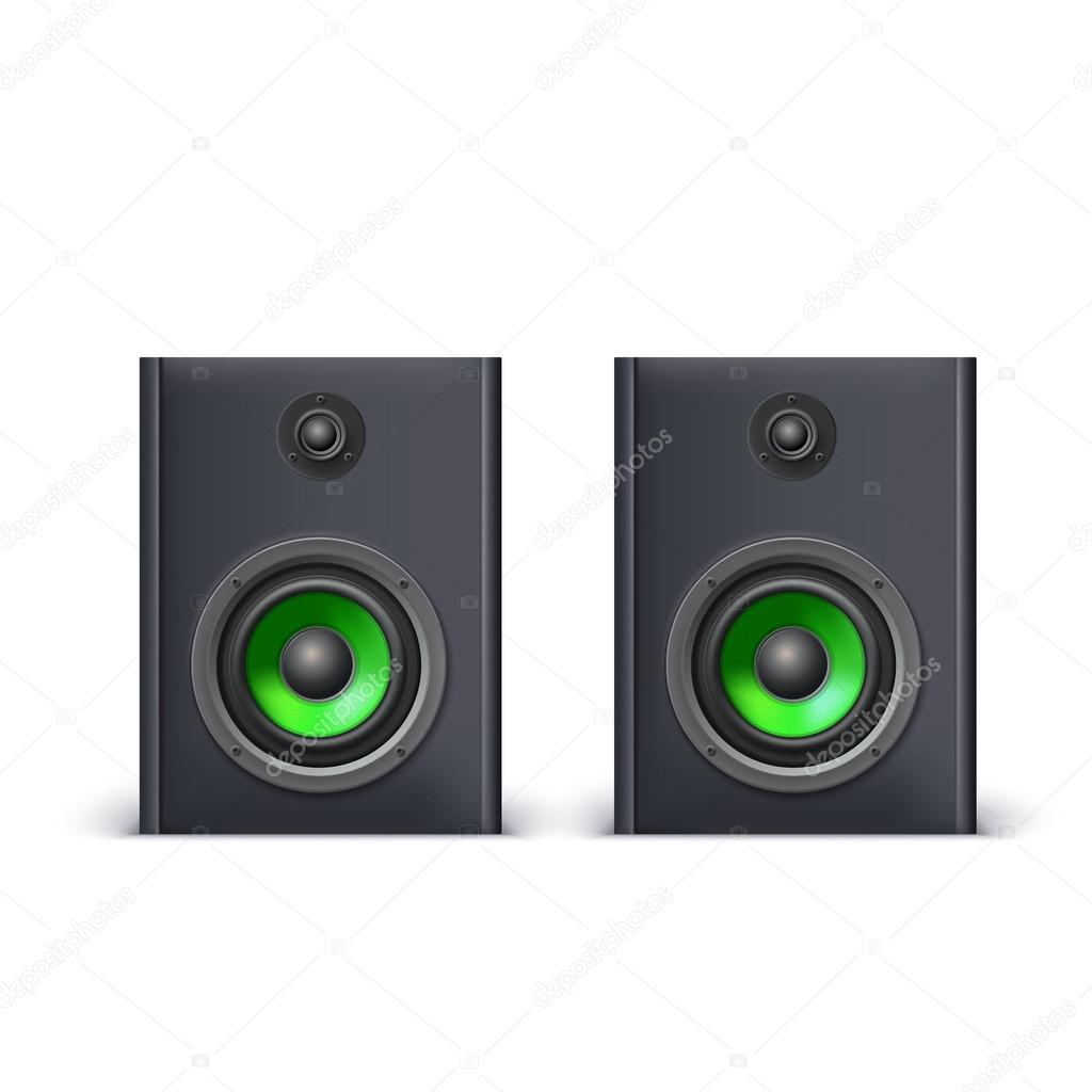 Speakers isolated on white