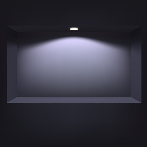 Dark niche for presentations. 