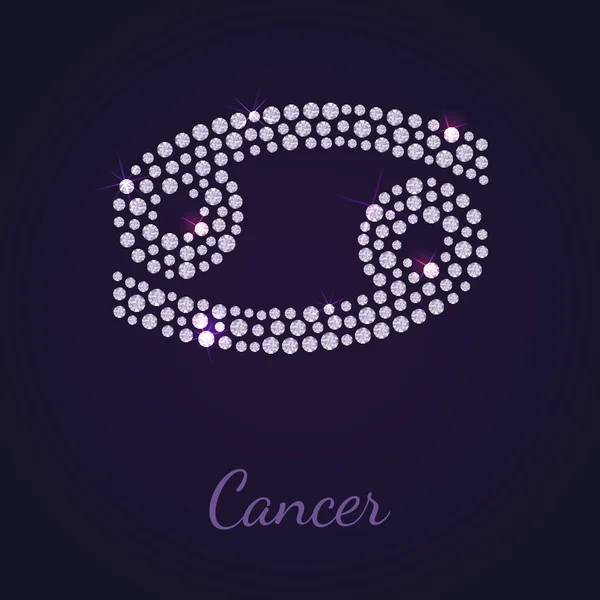 Diamond zodiac rakovina — Stockový vektor