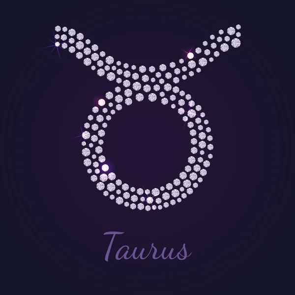 Zodiaque du diamant Taureau — Image vectorielle