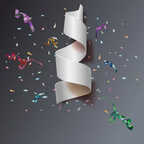 Streamers aux confettis — Image vectorielle