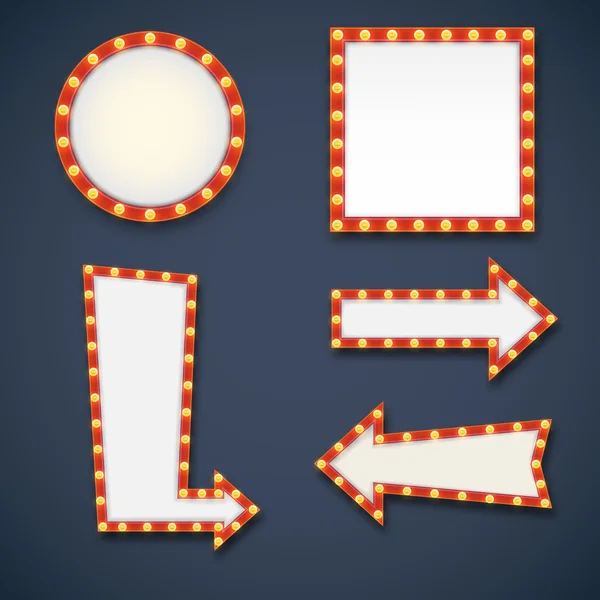 İşaretleri ile elektrik ampulleri