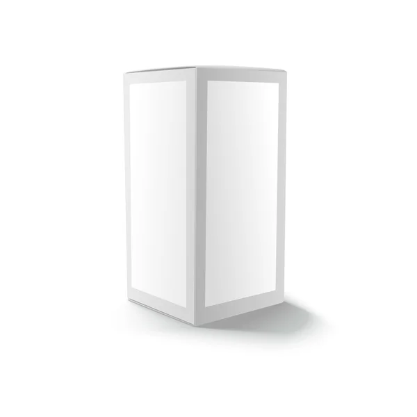 Caja gris en blanco aislada — Vector de stock